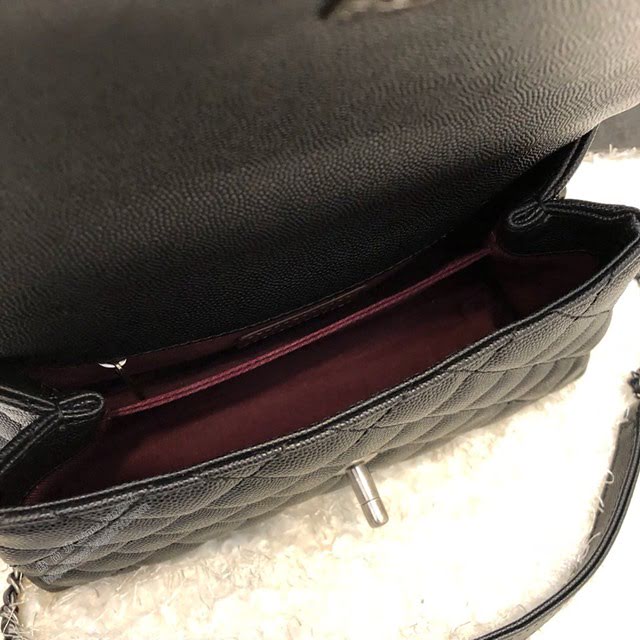 Chanel女包 92990 Chanel鏈條包 小顆粒球紋皮 最頂級複刻手工製作 香奈兒爆款小號手提女包  djc3948